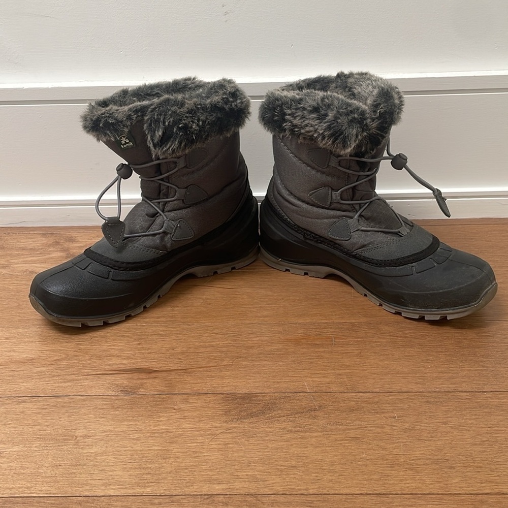 COPY - Kamik MOMENTUM low grey charcoal winter snow boot  bungee lacing system … - Picture 7 of 10